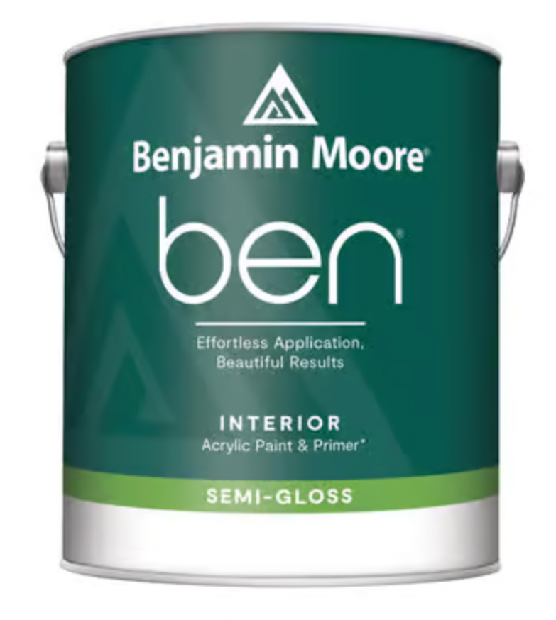 Benjamin Moore ben interior semi-gloss paint